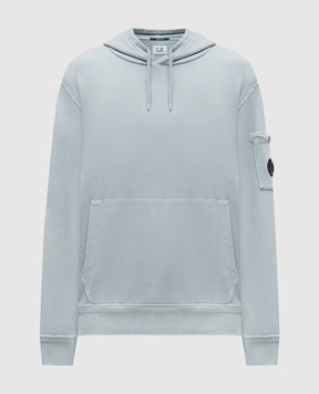 C.P. Company Блакитне худі з патчем логотипа MSS037A110044R
