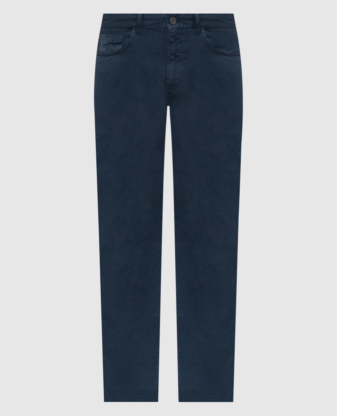 Синие брюки с патчм логотип