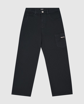 Balmain Дитячі чорні джинси BZ6L30Z3702810