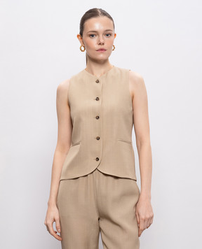 Loulou de Saison Бежевий жилет PACO з вовною PACO