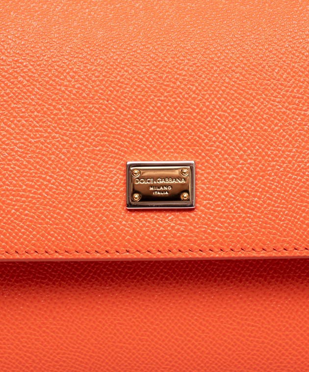 Dolce&Gabbana Помаранчева шкіряна сумка Sicily BB6003B1001 зображення 4