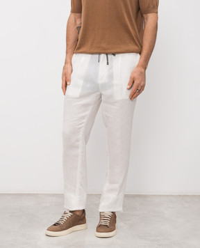 Cashmere&Whiskey Білі штани з льону 0255600638