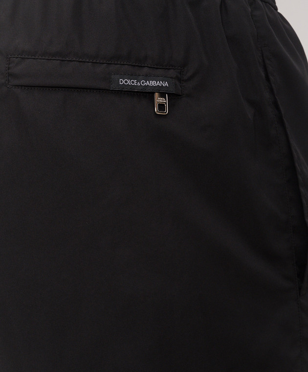 Dolce&Gabbana Черные шорты для плавания с нашивкой логотипа M4F62TON0DK изображение 4