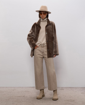 Brunello Cucinelli Бежевый гольф из кашемира M12501703