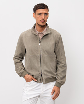 Cashmere&Whiskey Замшева куртка кольору хакі 23254100332