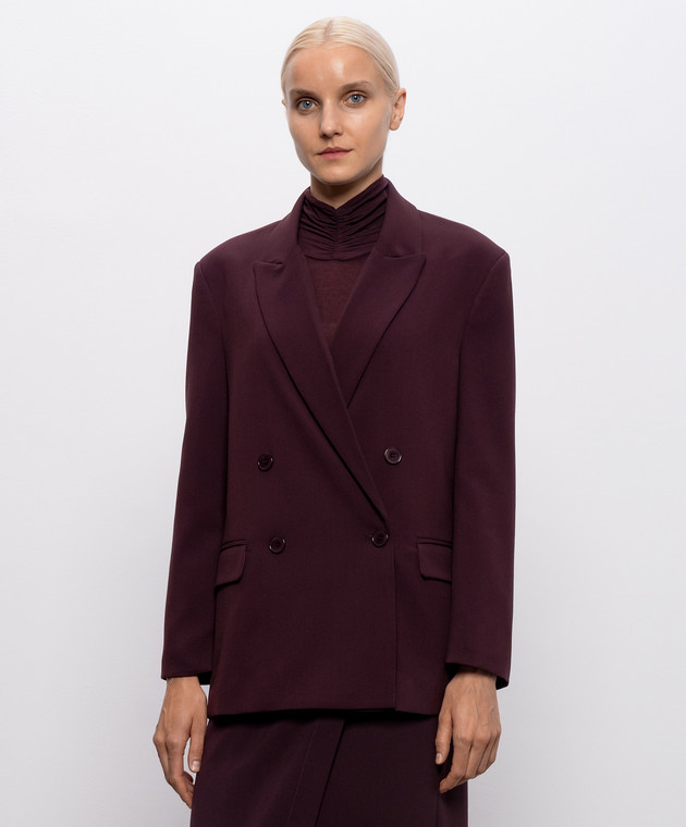 Twinset Бордовый двубортный жакет 262TF2010 изображение 3