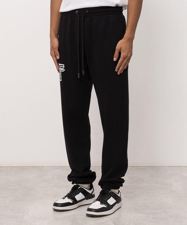 Off-White Черные спортивные брюки с принтом OFF 44MCH057F26F003 изображение 3