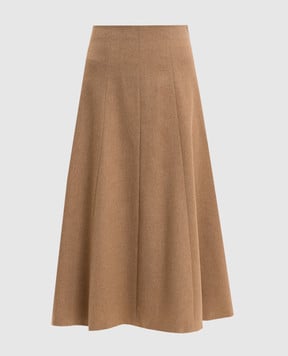 Max Mara Коричнева спідниця міді GENEVE з вовни верблюда GENEVE