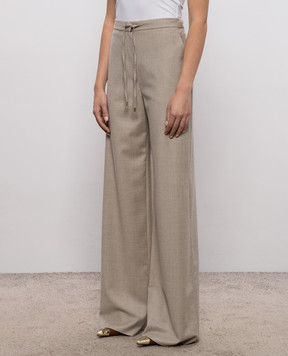 Max Mara Бежеві штани RECENTE з вовни MSTRECENTE