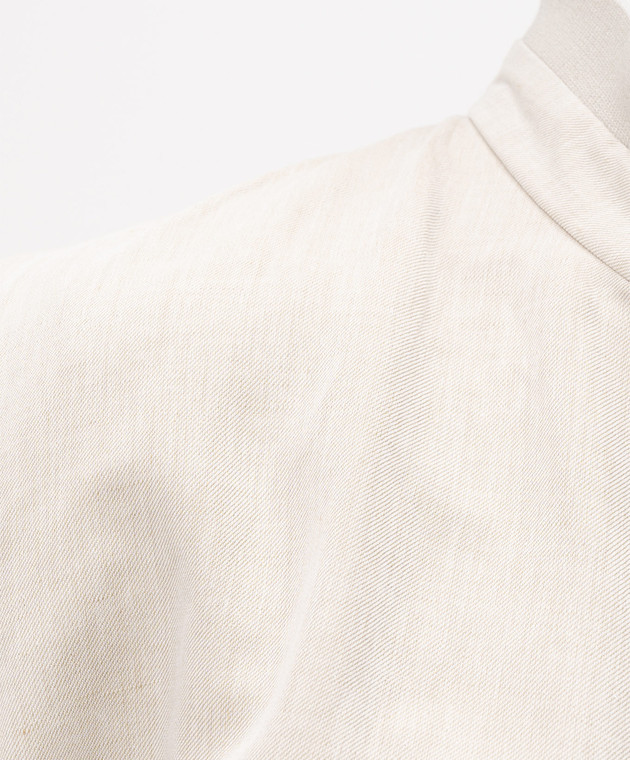 Pini Parma Сіра куртка з льоном BOMBCOLISA зображення 5