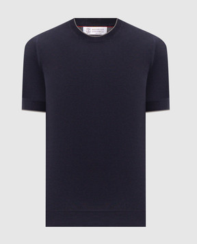 Brunello Cucinelli Синя футболка M29805200