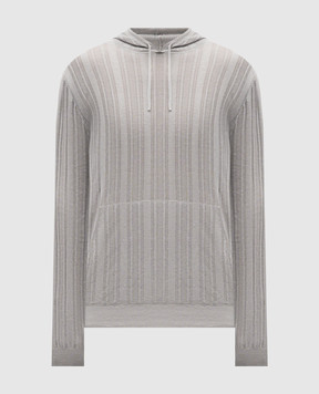 Brett Johnson Сіре худі з льоном SS26K45LPOLLGR