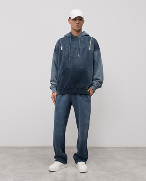 Off-White Синие худи с принтом логотипа 44MBB12HF5F003