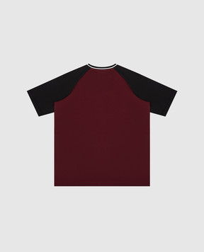 Dolce&Gabbana Дитяча бордова футболка з логотипом L4JTKAG7PUU812+