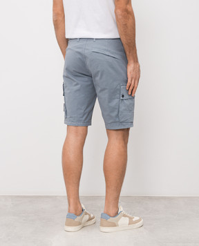 Stone Island Голубые шорты-карго с патчем L1S15L100019S0A10