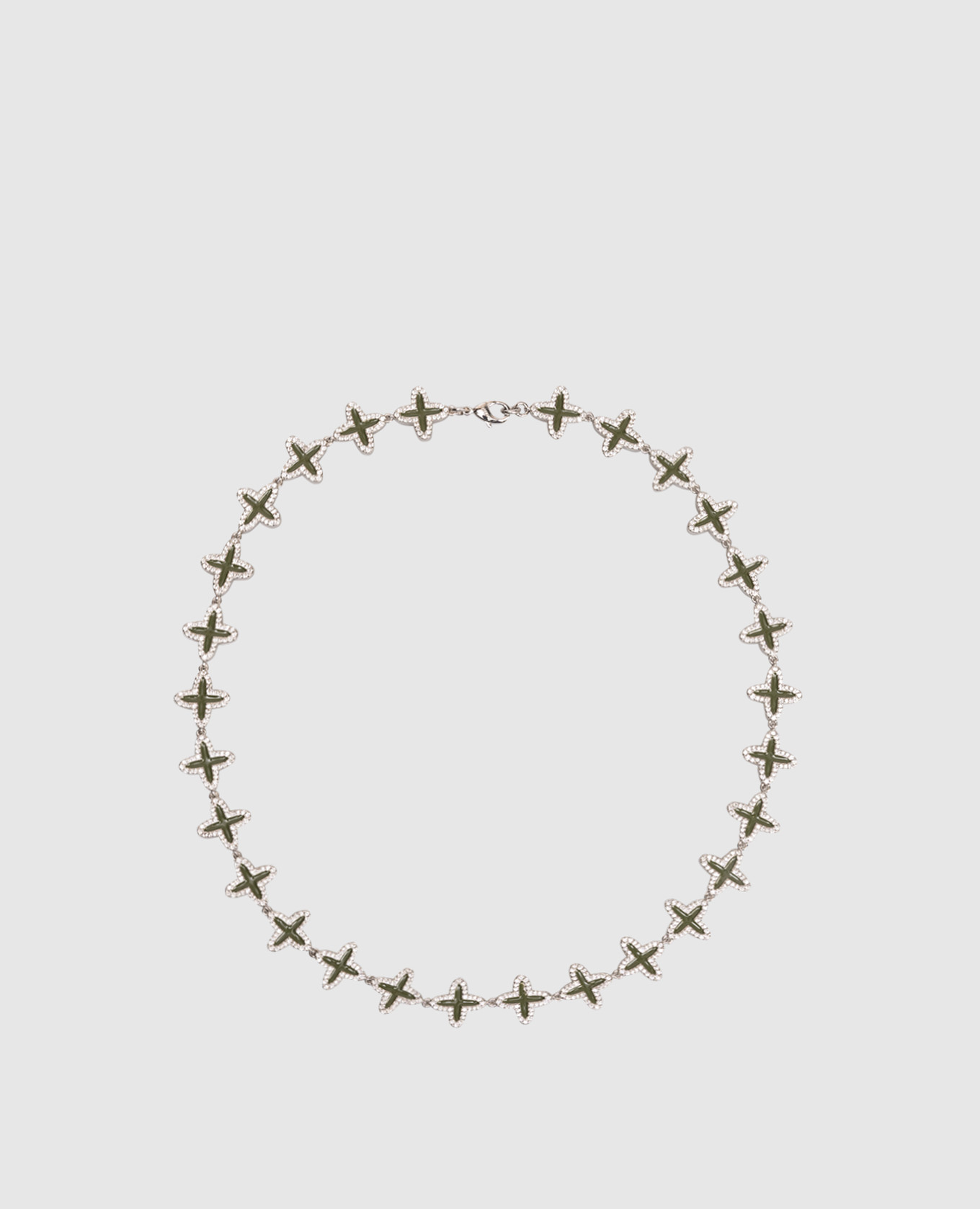 

Серебряное колье Clover Olive, Серебристый, Колье