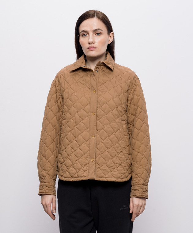 Herno Коричнева стьобана куртка GI000351D12456Z зображення 3