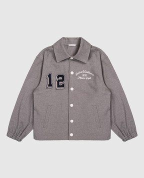 Dolce&Gabbana Детская серая куртка в полоску L42B86FURN5