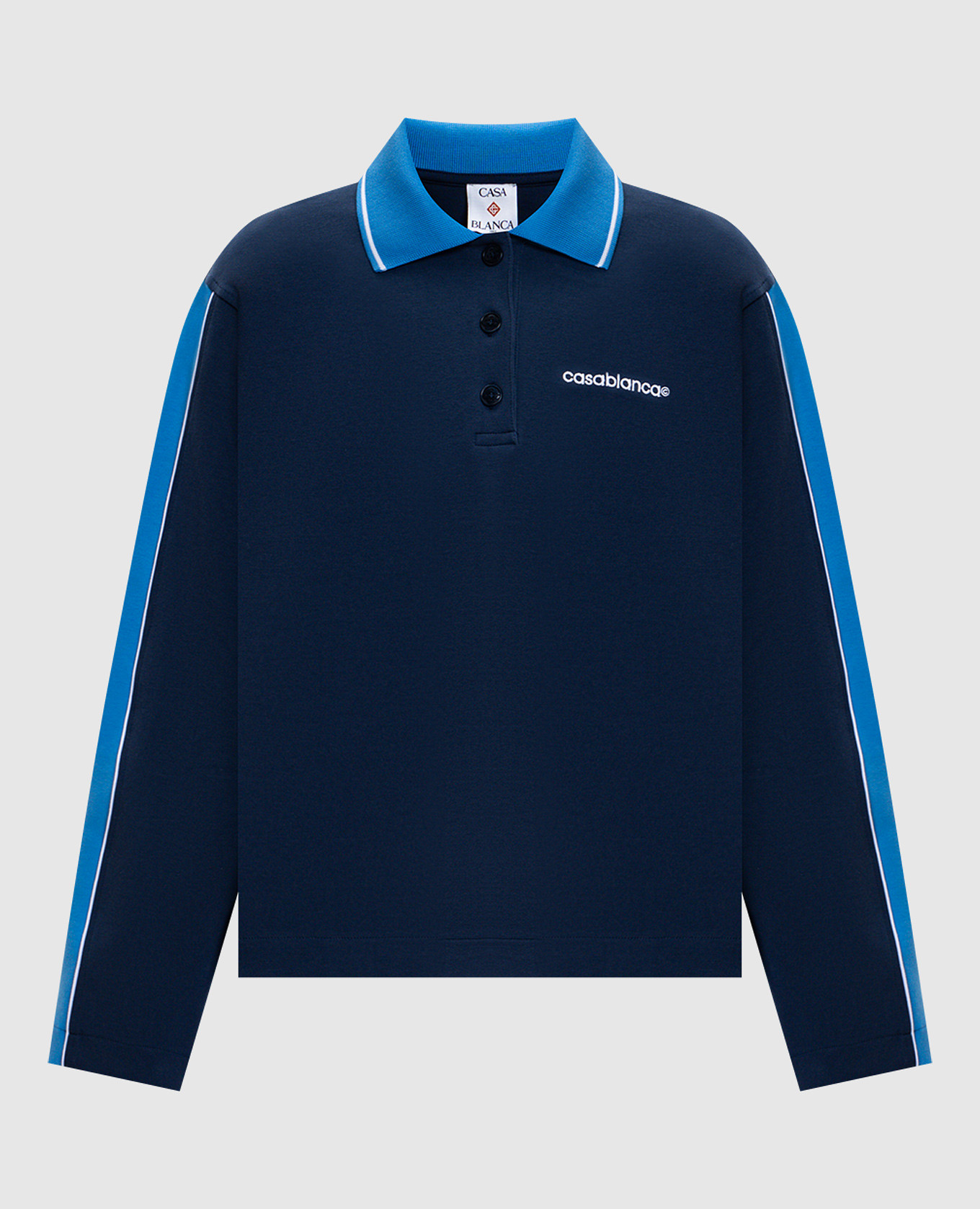 

Синий свитшот-поло Punto с логотипом, Свитшоты