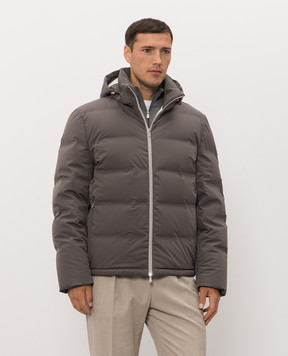 Brunello Cucinelli Сірий пуховик MV4061836