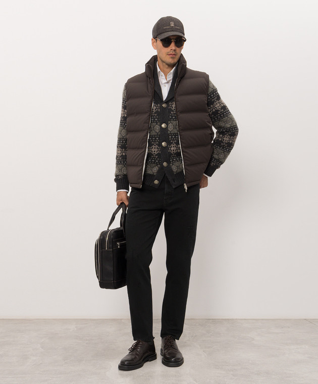 Brunello Cucinelli Черные джинсы с прорехами M237PO2060 изображение 2
