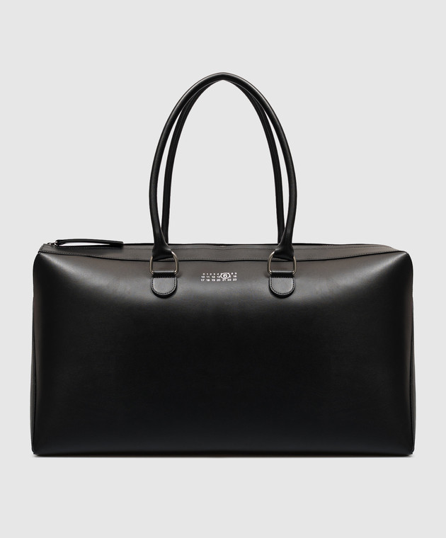 Maison Margiela MM6 Черная кожаная дорожная сумка Bauletto SB6WI0009P9061