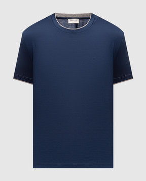 Bilancioni Синяя футболка с эффектом наложения слоев BE26T1GBE2