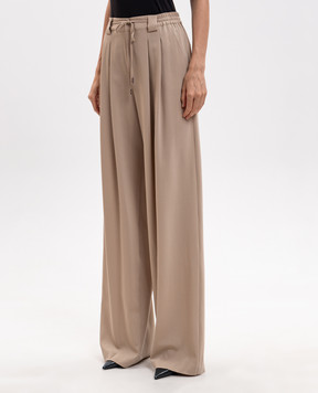 Ermanno Scervino Бежеві штани з вовни D492P361YXJ