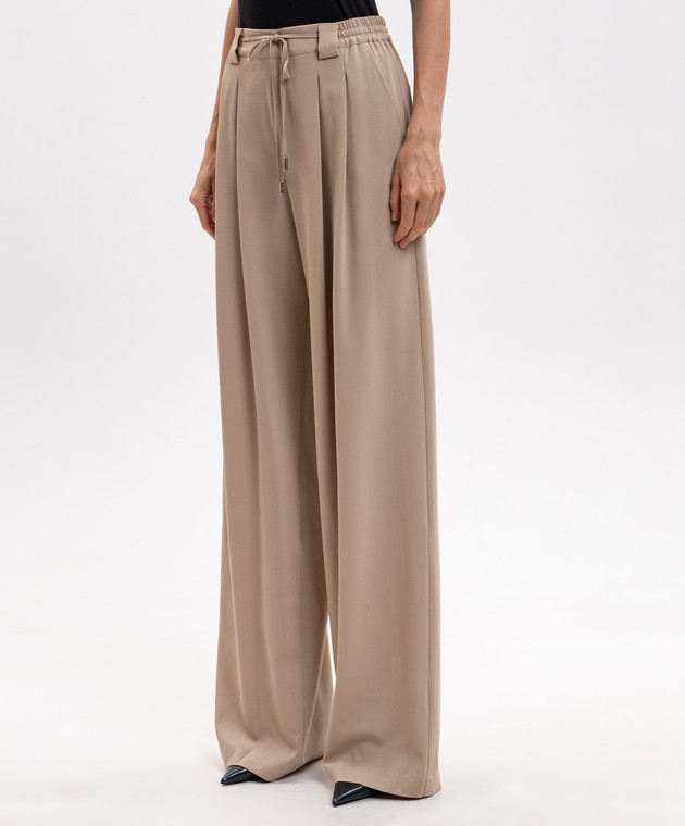 Ermanno Scervino Бежевые брюки из шерсти D492P361YXJ изображение 3