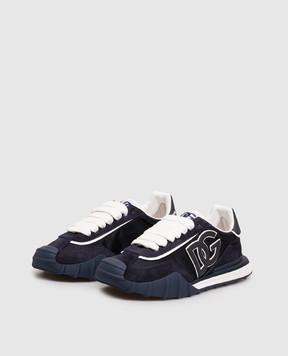 Dolce&Gabbana Сині комбіновані кросівки Dg Athletic CS2384A0864