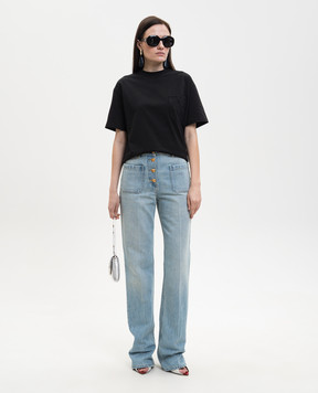 Valentino Голубые джинсы с патчем логотипа 8B0DD23LA92