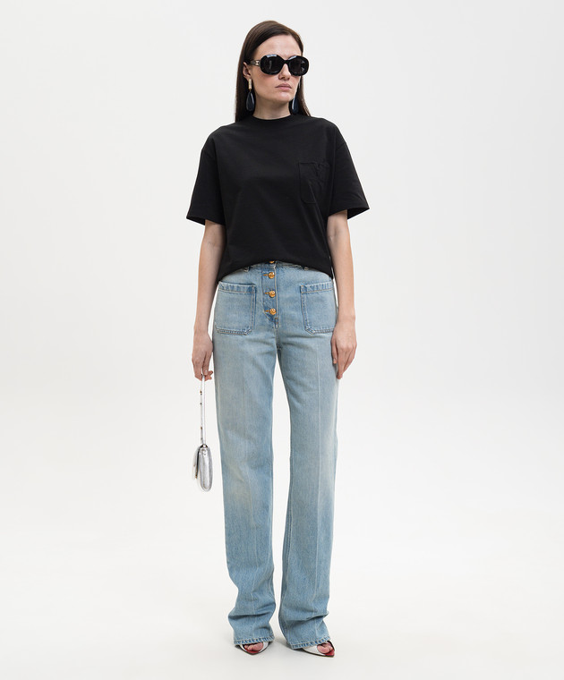 Valentino Блакитні джинси з патчем логотипа 8B0DD23LA92 зображення 2