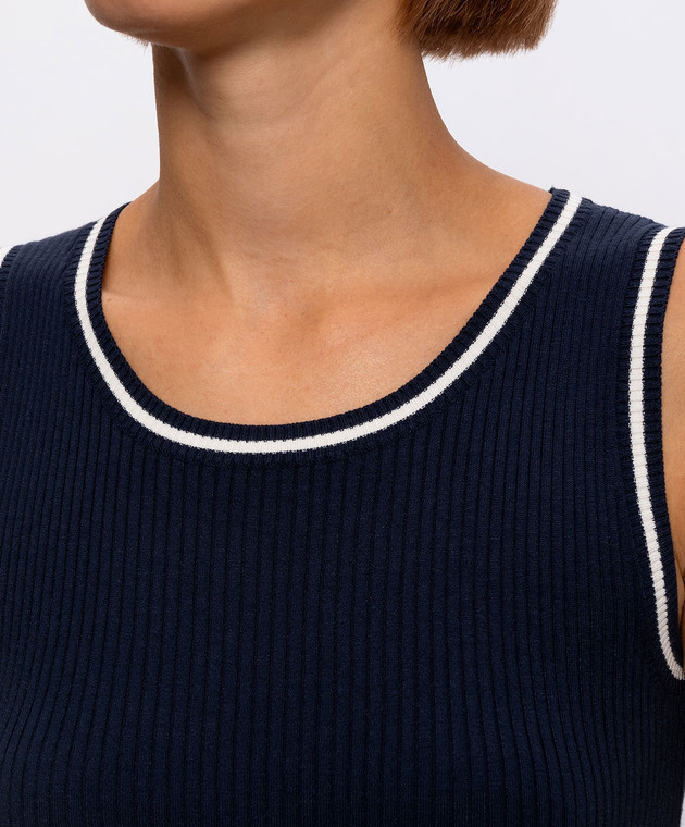 Max Mara Weekend Синяя майка TARO WKDTARO изображение 5