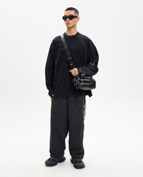 Vetements Чорний лонгслів ефектом вивороту ME76LS145B