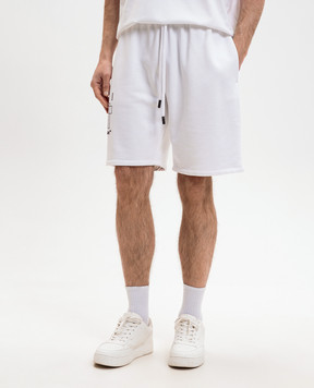 Off-White Белые шорты с принтом Double Arrow 44MCI013S26F004
