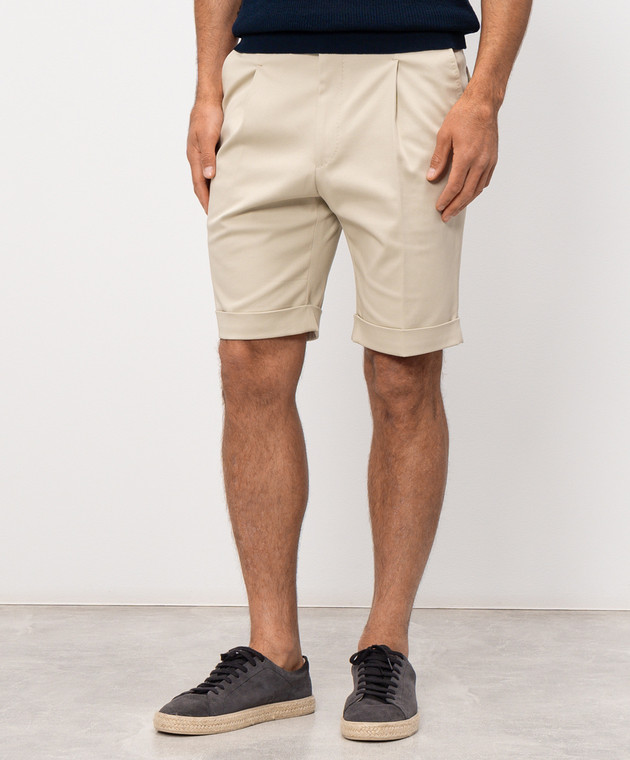 Pini Parma Бежеві шорти з відворотами TRBERBEIGE зображення 3