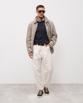 Brunello Cucinelli Коричневая рубашка в принт MA6910627