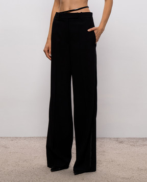 Tom Ford Черные брюки из шерсти с поясом PAW733FAX1861