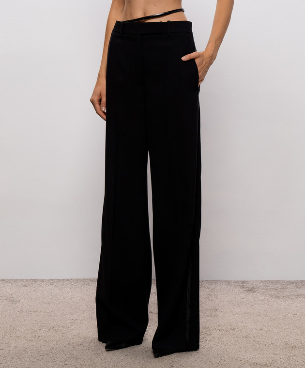 Tom Ford Черные брюки из шерсти с поясом PAW733FAX1861 изображение 3