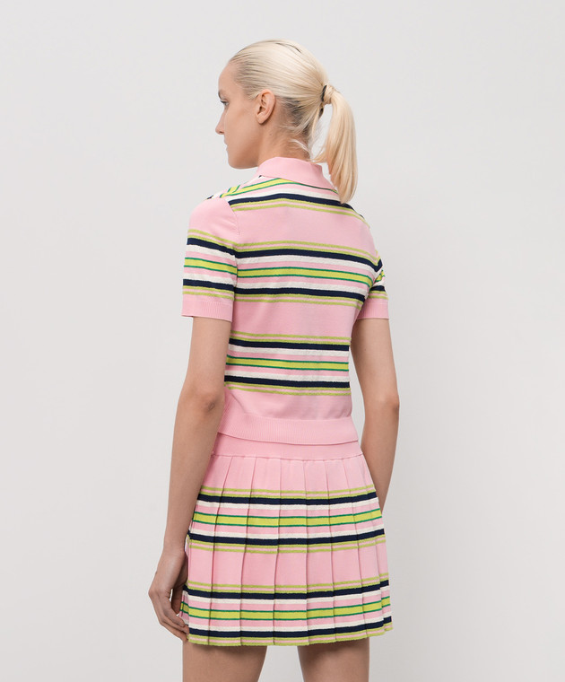 Casablanca Розовое поло в полоску WSS26KW127901 изображение 4