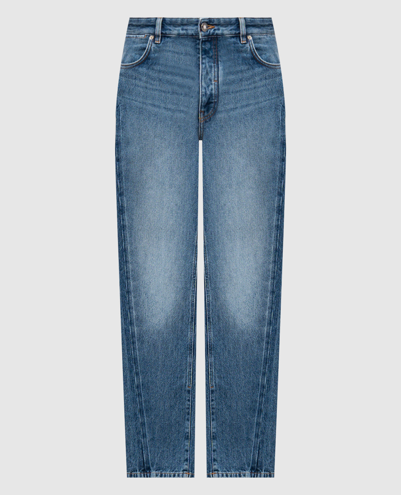 

Синие джинсы с логотип патч, Синий, Зауженные джинсы