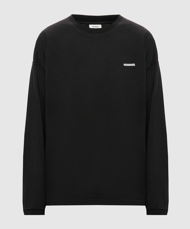 Vetements Чорний лонгслів з ефектом вивороту MH27LS219B