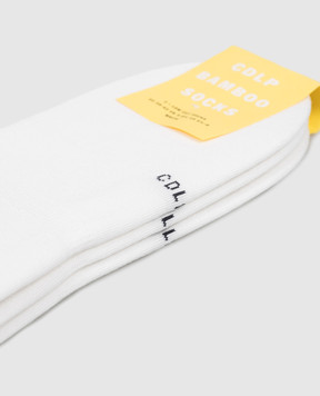 CDLP Набор следов белых носков с узором логотипа MSO007011803