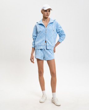 Casablanca Голубая спортивная куртка в узор WSP26JTP46501