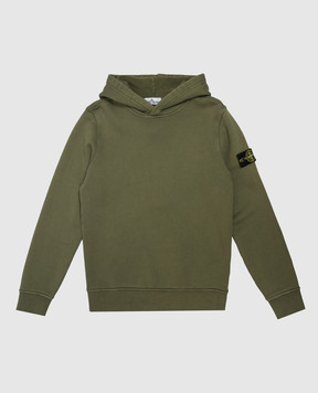 Stone Island Дитяче зелене худі з патчем логотипа L2S166100008S04251012