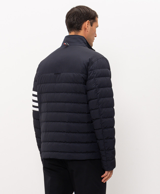 Thom Browne Синяя пуховая стеганная куртка MJD136XF1095 изображение 4