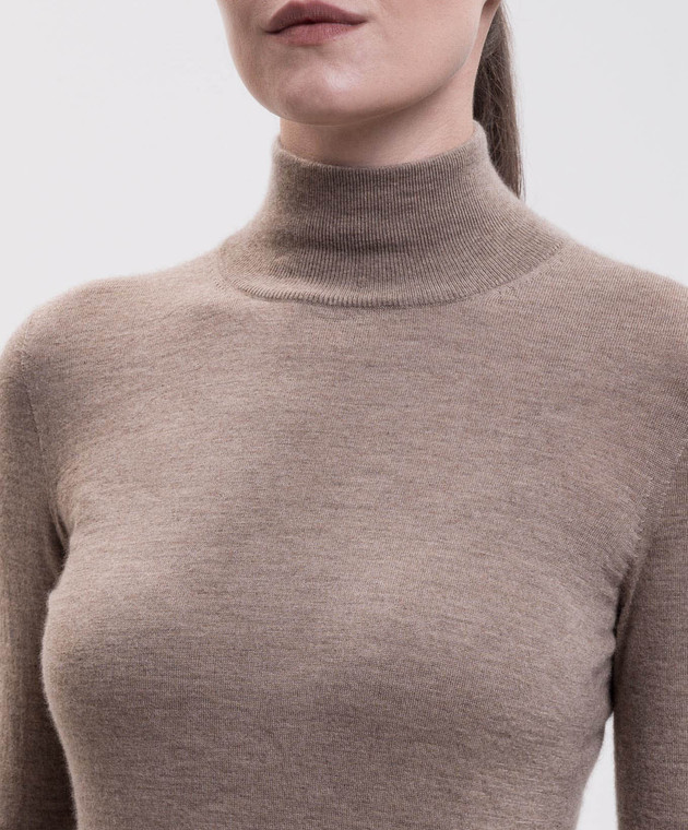 Max Mara Бежевый гольф GATTO из кашемира MXMGATTO изображение 5