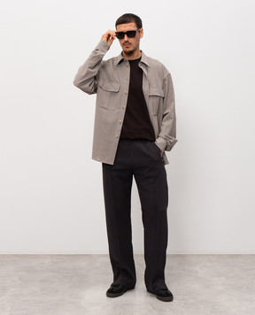 Dolce&Gabbana Бежевая рубашка из шерсти G5OJ2THU2BP