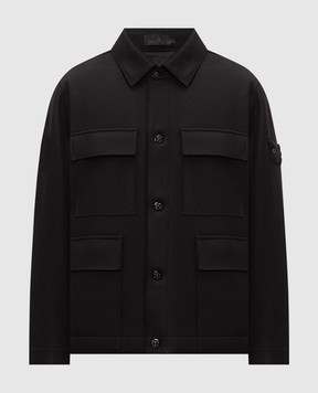 Stone Island Чорна куртка з вовною L2S15Q100033S0F51
