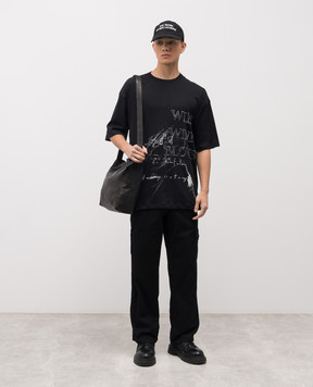 Ann Demeulemeester Черная футболка Dieter B0013826FA206